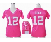 nike women nfl jerseys indianapolis colts #12 luck pink[draft him ii top]