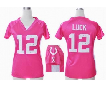 nike women nfl jerseys indianapolis colts #12 luck pink[draft him ii top]