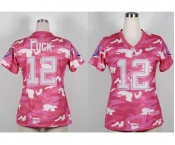 nike women nfl jerseys indianapolis colts #12 luck pink[fashion camo]