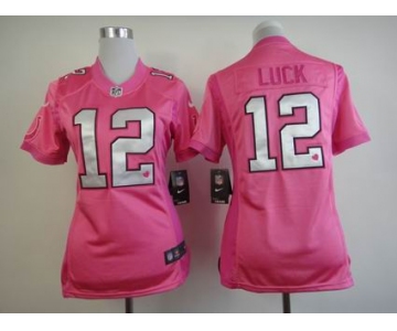 nike women nfl jerseys indianapolis colts #12 luck pink[nike love's]