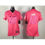 nike women nfl jerseys indianapolis colts #12 luck pink[nike]