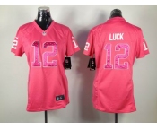 nike women nfl jerseys indianapolis colts #12 luck pink[nike]