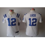 nike women nfl jerseys indianapolis colts #12 luck white[nike limited]