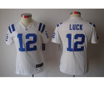 nike women nfl jerseys indianapolis colts #12 luck white[nike limited]