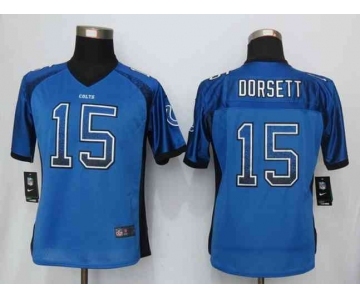 nike women nfl jerseys indianapolis colts #15 dorsett blue[Elite drift fashion][dorsett]