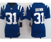 nike women nfl jerseys indianapolis colts #31 brown blue[nike]