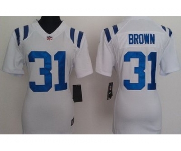 nike women nfl jerseys indianapolis colts #31 brown white[nike]