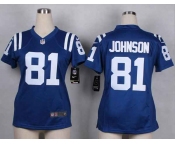 nike women nfl jerseys indianapolis colts #81 johnson blue[nike]