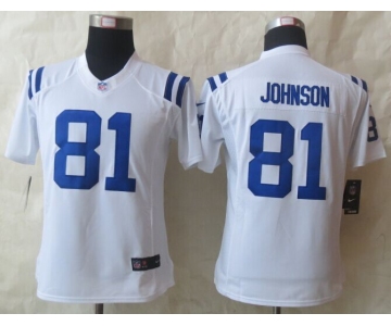 nike women nfl jerseys indianapolis colts #81 johnson white[nike limited]