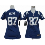 nike women nfl jerseys indianapolis colts #87 wayne blue[nike]