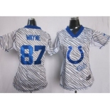 nike women nfl jerseys indianapolis colts #87 wayne [fem fan zebra]