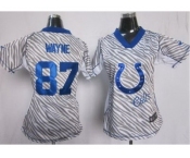 nike women nfl jerseys indianapolis colts #87 wayne [fem fan zebra]