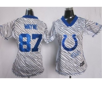 nike women nfl jerseys indianapolis colts #87 wayne [fem fan zebra]