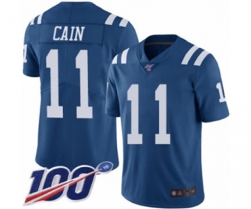 Youth Indianapolis Colts #11 Deon Cain Limited Royal Blue Rush Vapor Untouchable 100th Season Football Jersey