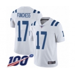 Youth Indianapolis Colts #17 Devin Funchess White Vapor Untouchable Limited Player 100th Season Football Jersey