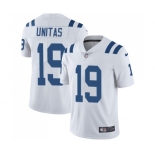 Youth Indianapolis Colts #19 Johnny Unitas White Vapor Untouchable Limited Player Football Jersey