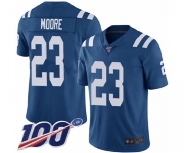 Youth Indianapolis Colts #23 Kenny Moore Royal Blue Team Color Vapor Untouchable Limited Player 100th Season Football Jersey