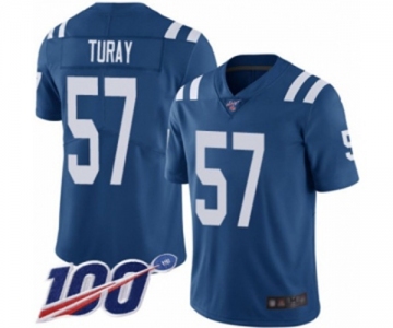 Youth Indianapolis Colts #57 Kemoko Turay Royal Blue Team Color Vapor Untouchable Limited Player 100th Season Football Jersey