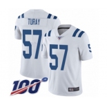 Youth Indianapolis Colts #57 Kemoko Turay White Vapor Untouchable Limited Player 100th Season Football Jersey