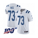 Youth Indianapolis Colts #73 Joe Haeg White Vapor Untouchable Limited Player 100th Season Football Jersey