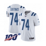 Youth Indianapolis Colts #74 Anthony Castonzo White Vapor Untouchable Limited Player 100th Season Football Jersey