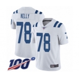 Youth Indianapolis Colts #78 Ryan Kelly White Vapor Untouchable Limited Player 100th Season Football Jersey