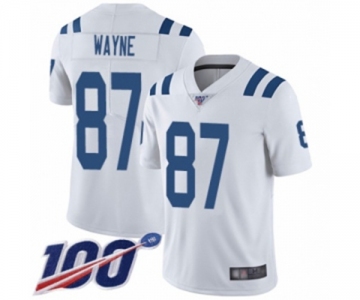 Youth Indianapolis Colts #87 Reggie Wayne White Vapor Untouchable Limited Player 100th Season Football Jersey