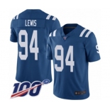 Youth Indianapolis Colts #94 Tyquan Lewis Royal Blue Team Color Vapor Untouchable Limited Player 100th Season Football Jersey