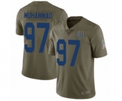 Youth Indianapolis Colts #97 Al-Quadin Muhammad Limited Olive 2017 Salute to Service Football Jersey