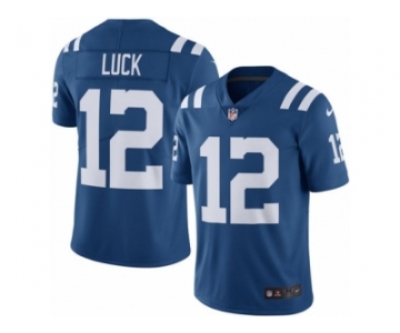 Youth Nike Indianapolis Colts #12 Andrew Luck Limited Royal Blue Rush NFL Jersey