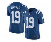 Youth Nike Indianapolis Colts #19 Johnny Unitas Limited Royal Blue Rush NFL Jersey