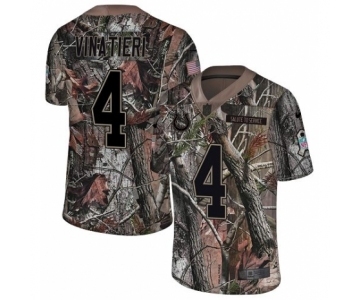 Youth Nike Indianapolis Colts #4 Adam Vinatieri Limited Camo Rush Realtree NFL Jersey