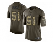 Youth Nike Indianapolis Colts #51 John Simon Limited Green Salute to Service NFL Jersey