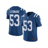 Youth Nike Indianapolis Colts #53 Darius Leonard Royal Blue Stitched NFL Limited Rush Jersey