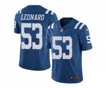 Youth Nike Indianapolis Colts #53 Darius Leonard Royal Blue Team Color Stitched NFL Vapor Untouchable Limited Jersey