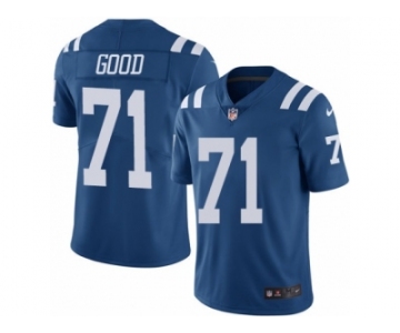 Youth Nike Indianapolis Colts #71 Denzelle Good Limited Royal Blue Rush NFL Jersey