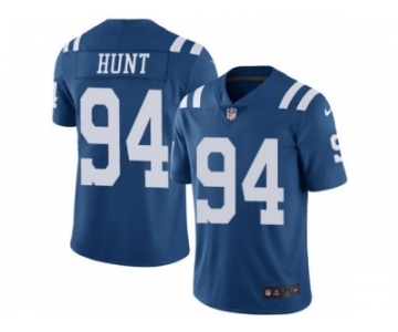 Youth Nike Indianapolis Colts #94 Margus Hunt Limited Royal Blue Rush NFL Jersey