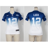 nike youth nfl jerseys indianapolis colts #12 luck blue-white[nike drift fashion][second version]