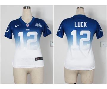 nike youth nfl jerseys indianapolis colts #12 luck blue-white[nike drift fashion][second version]