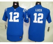 nike youth nfl jerseys indianapolis colts #12 luck blue[nike]