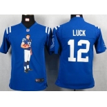 nike youth nfl jerseys indianapolis colts #12 luck blue[portrait fashion]