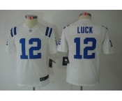 nike youth nfl jerseys indianapolis colts #12 luck white[nike limited]