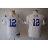 nike youth nfl jerseys indianapolis colts #12 luck white[nike]