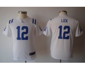 nike youth nfl jerseys indianapolis colts #12 luck white[nike]