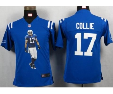 nike youth nfl jerseys indianapolis colts #17 collie blue[portrait fashion]