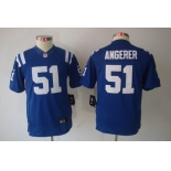 nike youth nfl jerseys indianapolis colts #51 angerer blue[nike limited]