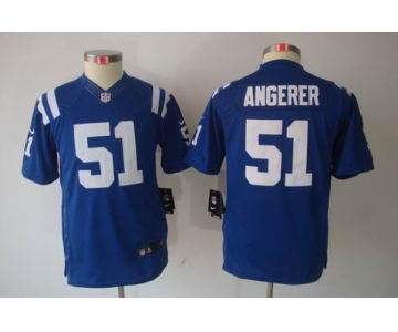 nike youth nfl jerseys indianapolis colts #51 angerer blue[nike limited]