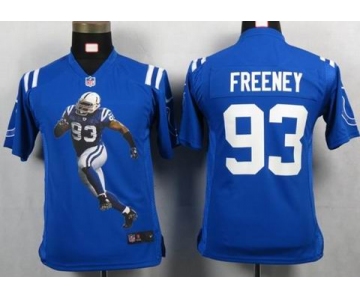 nike youth nfl jerseys indianapolis colts #93 freeney blue[portrait fashion]