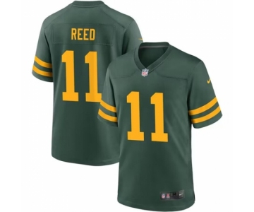 Men Green Bay Packers #11 Jayden Reed Green Stitched Game Jersey1