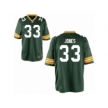 Men Nike Green Bay Packers #33 Aron Jones Game Green Team Color NFL Jersey